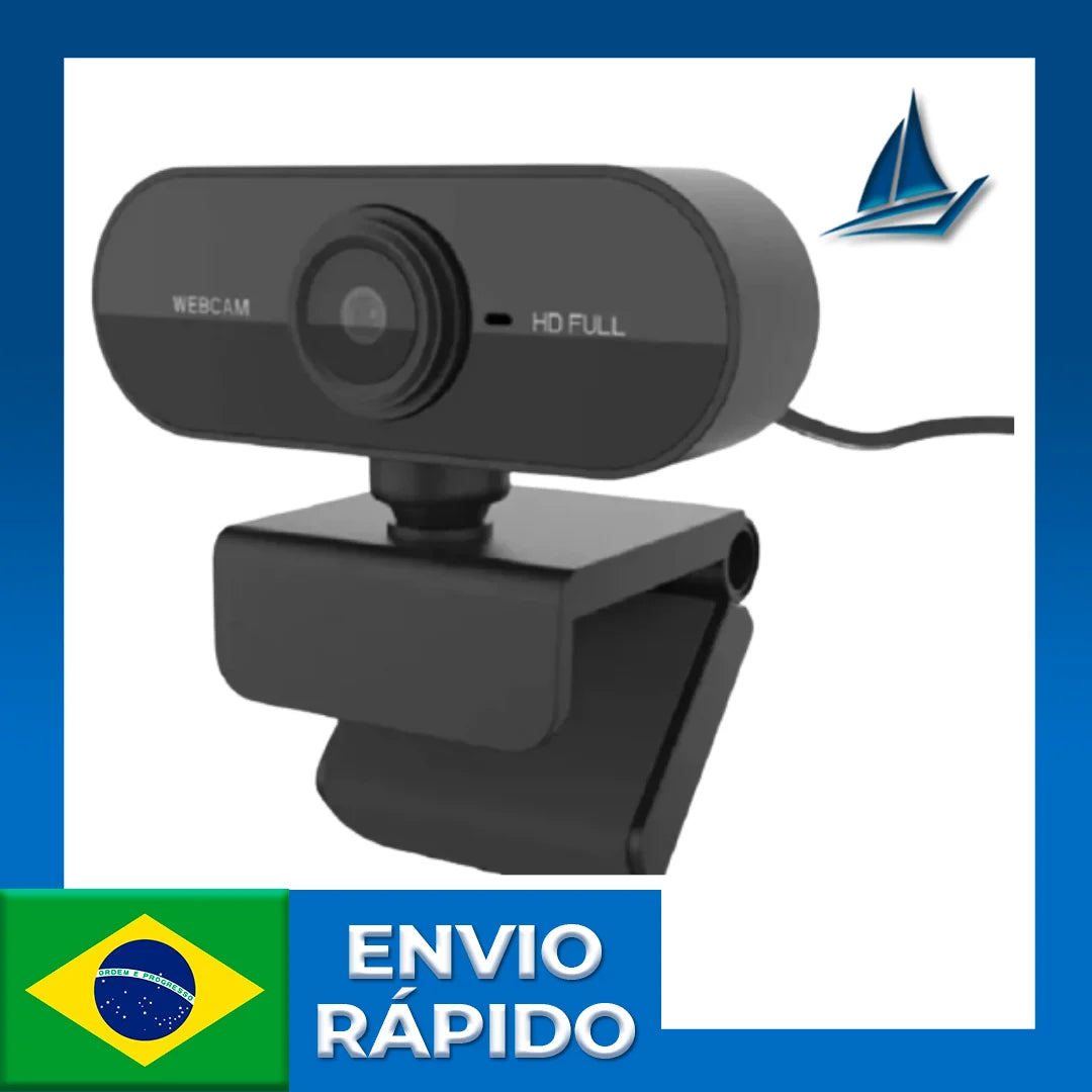 Webcam 1080p Full Hd Camera Computer Microphone W18 Video Call Meeting Home Office Streamer Youtuber PC Notebook Brazil