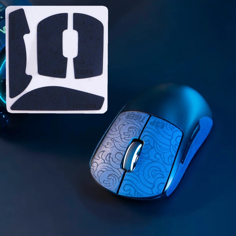 Esports Tiger Mouse Non Slip Skin Side Stickers Grip Tape Handmade Suck Sweat Grips Skates For Logitech G Pro X Superlight GPW