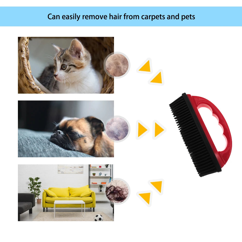 Rubber Pet Hair Removal Brush Lint Cat Dog Remove Tool Lint and Debris Remover for Cleaning Grooming Lint and Fur Removal Home