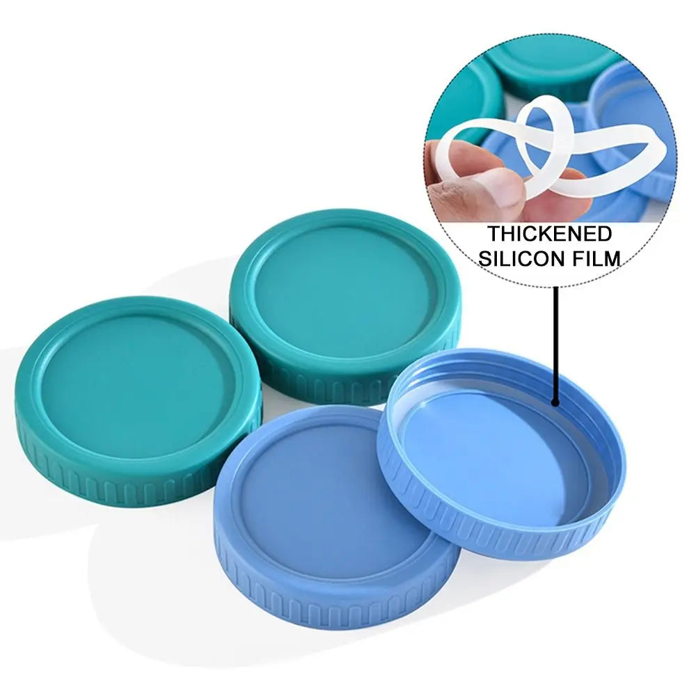 70/86mm Mason Jar Lids Leak Proof Seal Silicone O Plastic Screw Lid Universal Storage Cover For Wide Mouth Mug Cannings