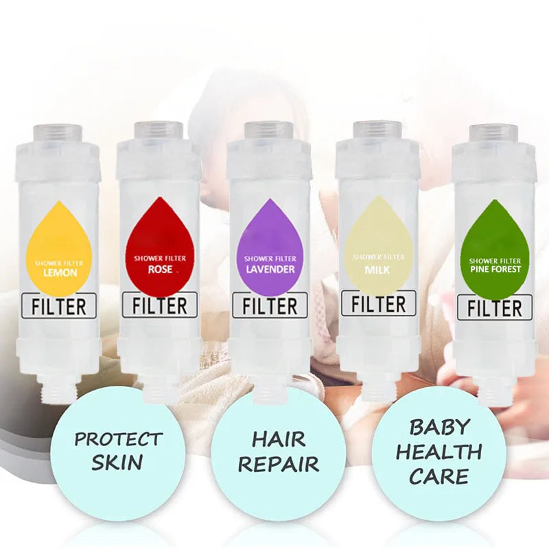 Scented Shower Head Filter Soft Improve Hair / Skin Fragrance Chlorine Removal Water Softener Female Gift Bathroom Accessories