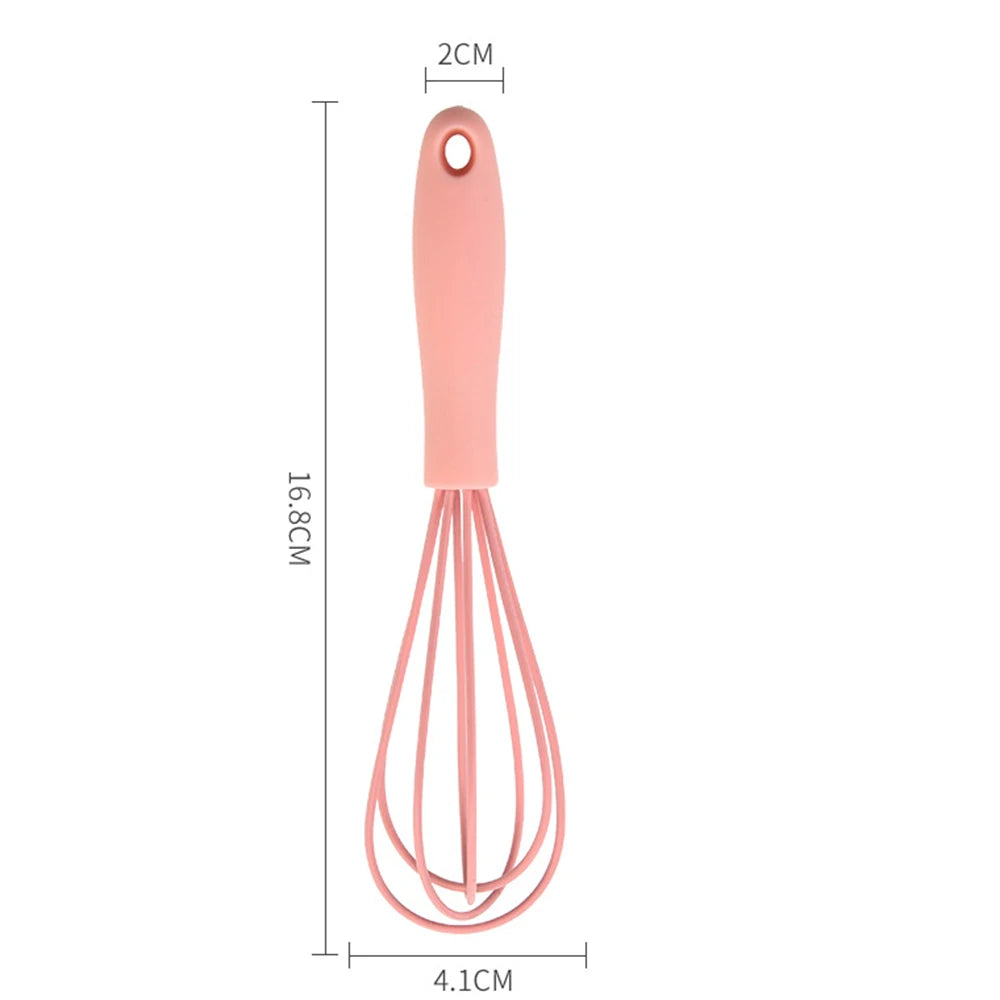 Mini Handheld Silicone Egg Whisk,Practical Food Mixer with Non-Slip Handle for Cream,Portable Manual Eggs Beaters Cooking Tools