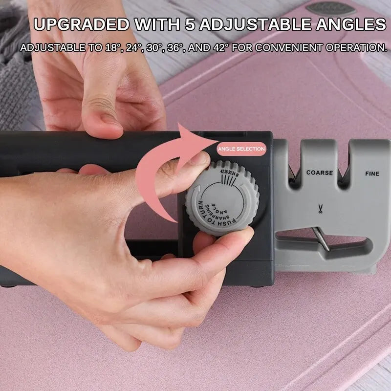 Professional Knife Sharpener With Adjustable Angle Guide Sharpening Stones for All Knives Chef's Knives