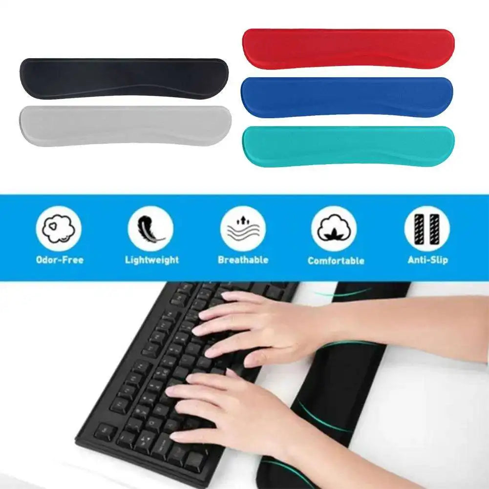 Keyboard Wrist Rest Pad Mouse Pad Memory Foam Superfine Fibre For Computer Gaming Keyboard Raised Platform Hands