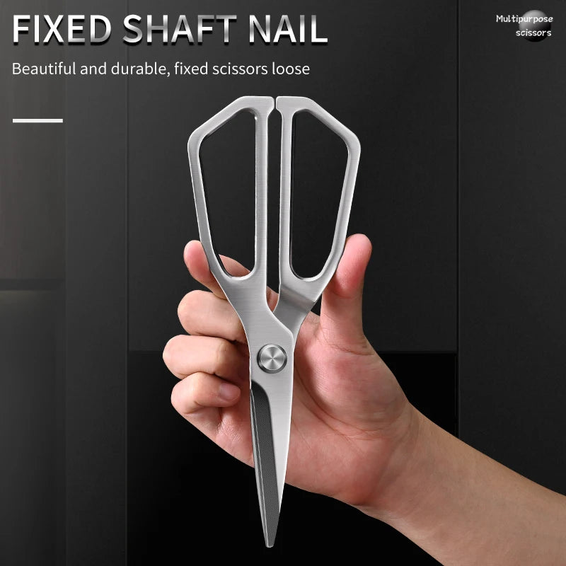 Stainless steel kitchen scissors, safe and durable, sharp, barbecue, cut chicken bone, food grade cut bone special