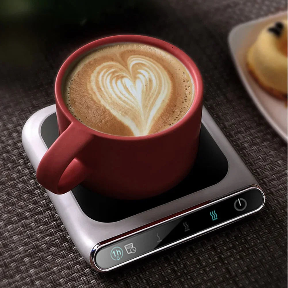 Cup Warmer Pad Office Milk Tea Water Heating Pad Electric Desktop Heating Coaster Accessory with 3 Adjustable Temperatures