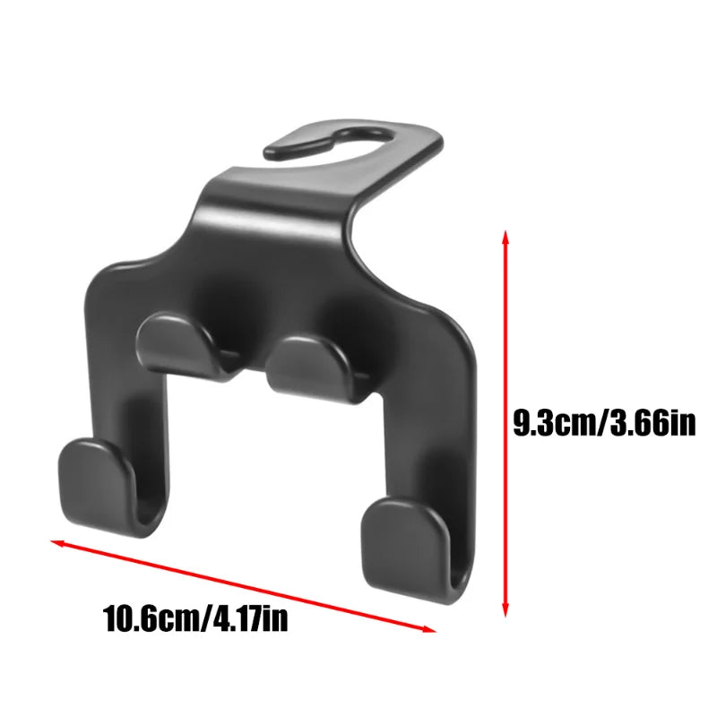 1/2pcs Multifunctional Car Seat Back Hook Double Head Phone Hanger Headrest Hanging Bag Storage Hanger Car Interior Accessories