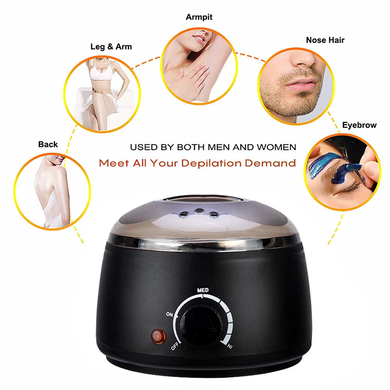 200ml Wax Heater Hard Wax Bean Heating Wax Machine Hair Removal Paraffin Heater Depilatory Epilator Wax-melt Pot For Wax Bean