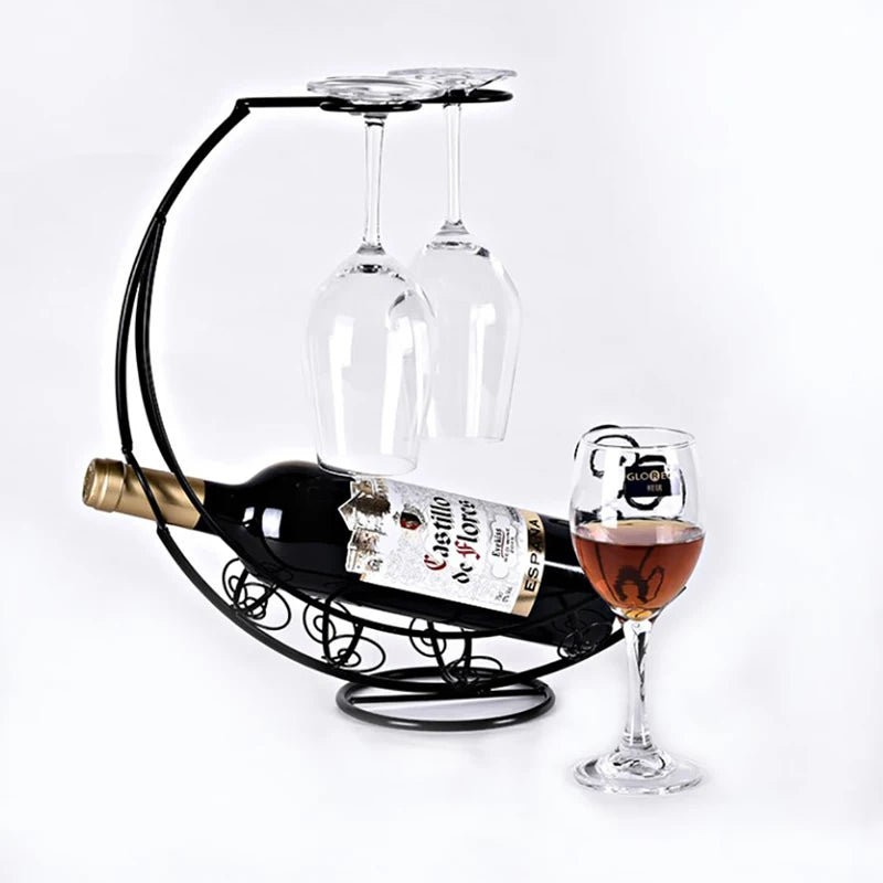 Creative Metal Wine Rack Hanging Wine Glass Holder Bar Stand Bracket Display