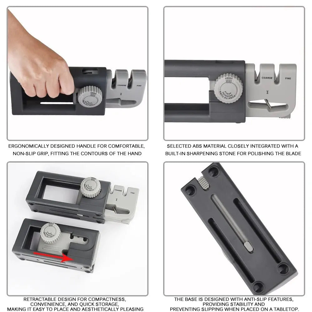 Professional Knife Sharpener With Adjustable Angle Guide Sharpening Stones for All Knives Chef's Knives