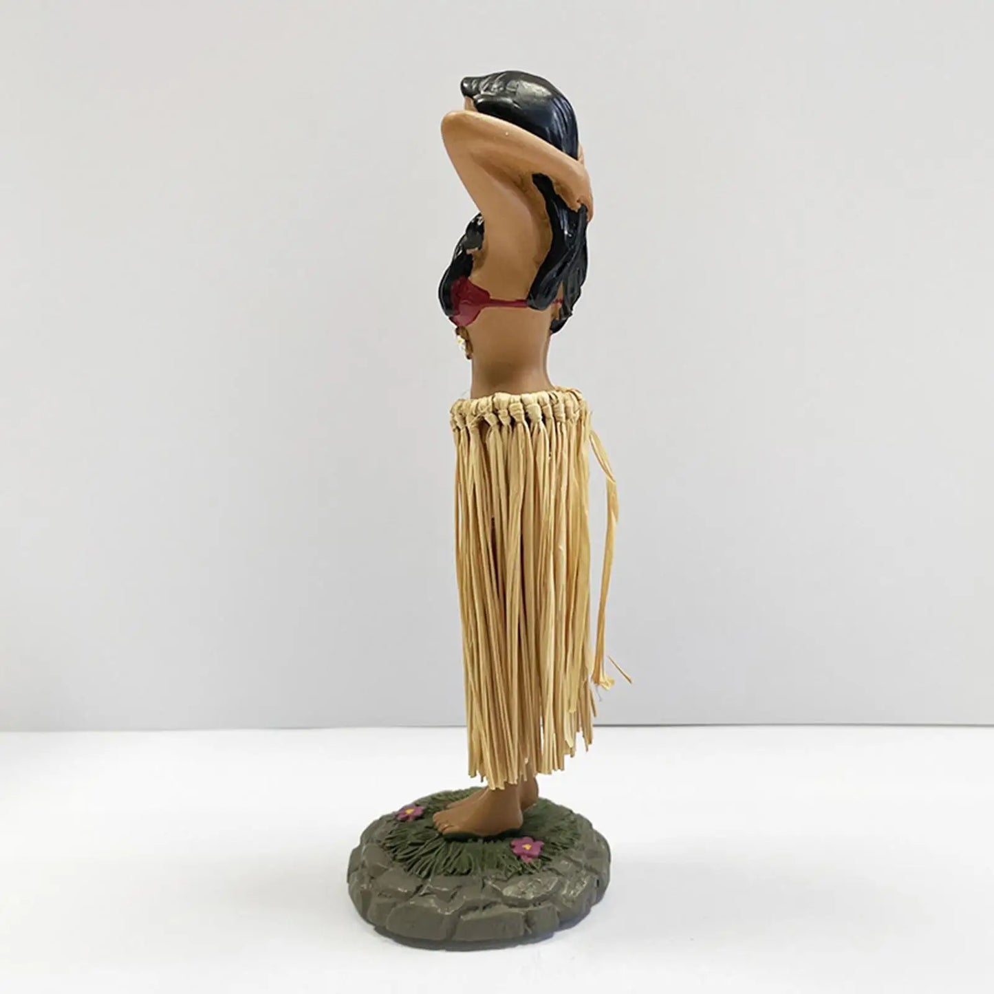 Hawaiian Dashboard Doll Dancing Girl Ornament Mini Collectible Figurines for Car Dashboard Birthday Living Room Decor