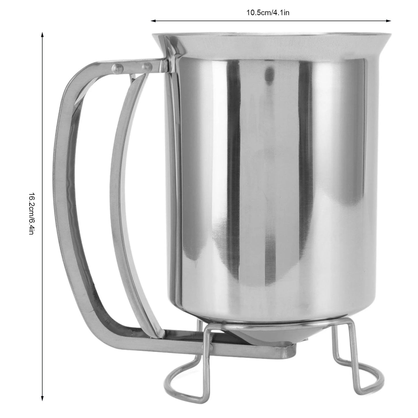 Batter Dispenser Pancake Batter Dispenser Handheld Stainless Steel Pancake Pourer for Baking Cupcakes Muffins Pancake Dispenser