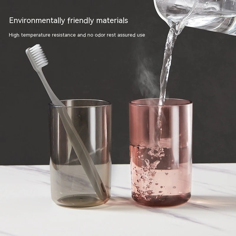 Wall-Mounted Toothbrush Holder with Transparent Gargle Cup Storage Rack Bathroom Punch-Free Toothpaste Holder Storage Set