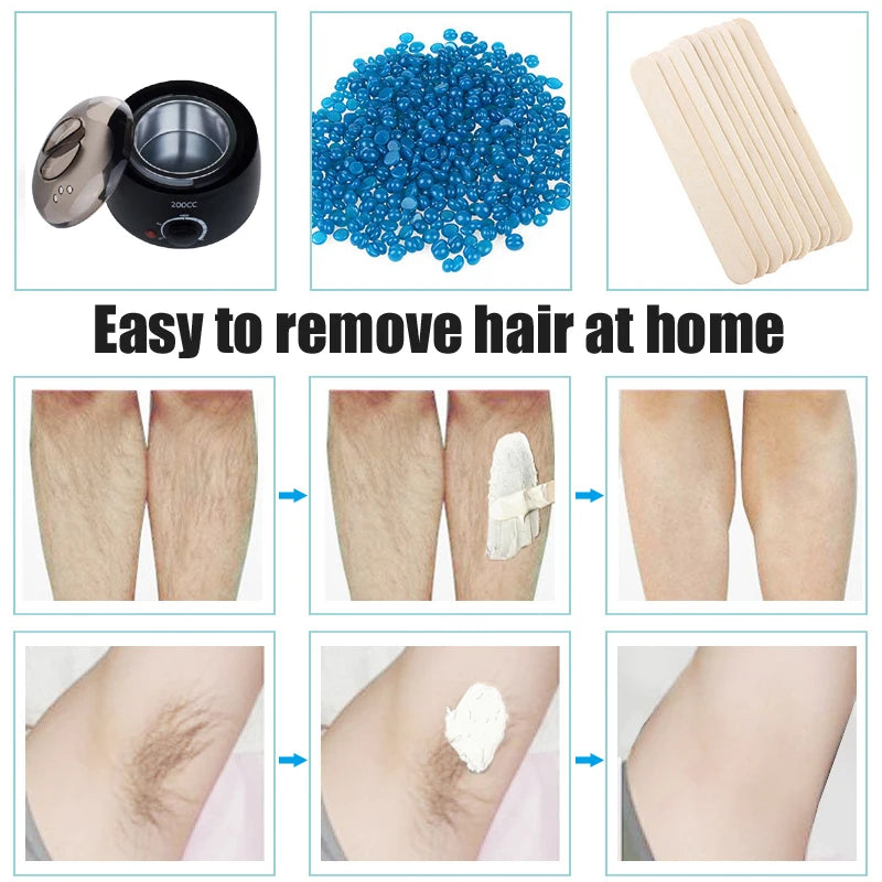 200ml Wax Heater Hard Wax Bean Heating Wax Machine Hair Removal Paraffin Heater Depilatory Epilator Wax-melt Pot For Wax Bean