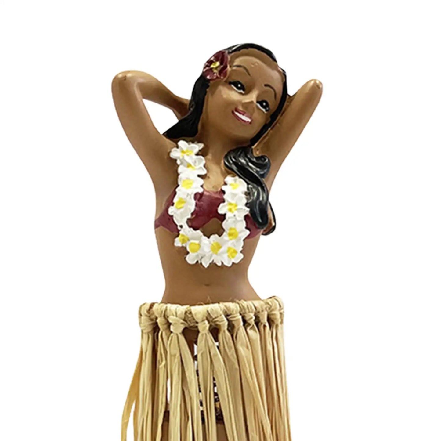 Hawaiian Dashboard Doll Dancing Girl Ornament Mini Collectible Figurines for Car Dashboard Birthday Living Room Decor