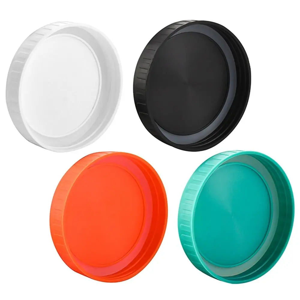 70/86mm Mason Jar Lids Leak Proof Seal Silicone O Plastic Screw Lid Universal Storage Cover For Wide Mouth Mug Cannings