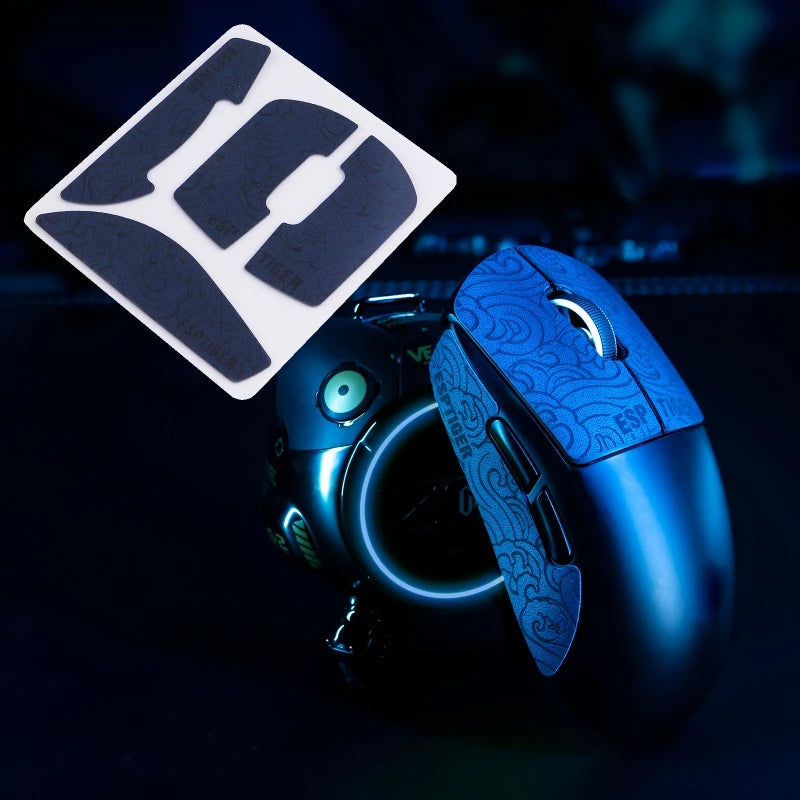 Esports Tiger Mouse Non Slip Skin Side Stickers Grip Tape Handmade Suck Sweat Grips Skates For Logitech G Pro X Superlight GPW