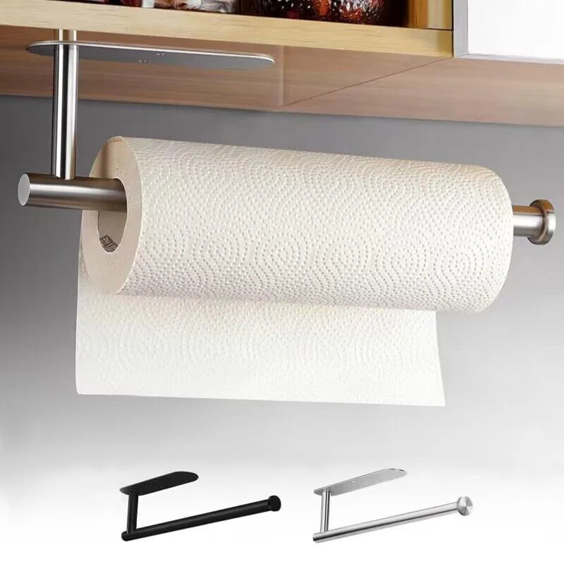 No Punching Wall Mounted Toilet Paper Holder Adhesive Toilet Roll Paper Holder Stainless Steel Bathroom Toilet Paper Roll Holder