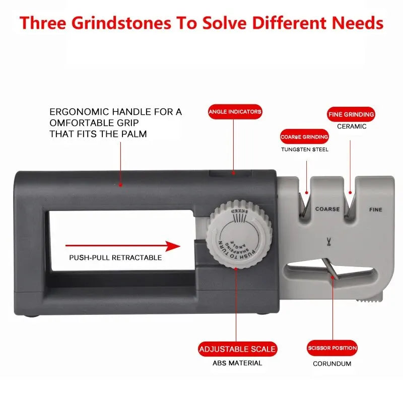 Professional Knife Sharpener With Adjustable Angle Guide Sharpening Stones for All Knives Chef's Knives