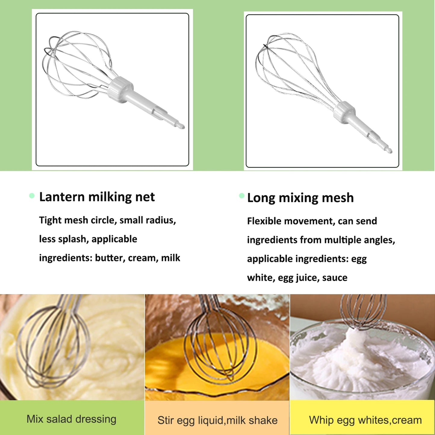 Wireless Portable Electric Food Mixer Automatic Whisk Egg Beater Baking Cake Cream Butter Whipper Hand Blender With 2 Mixing rod