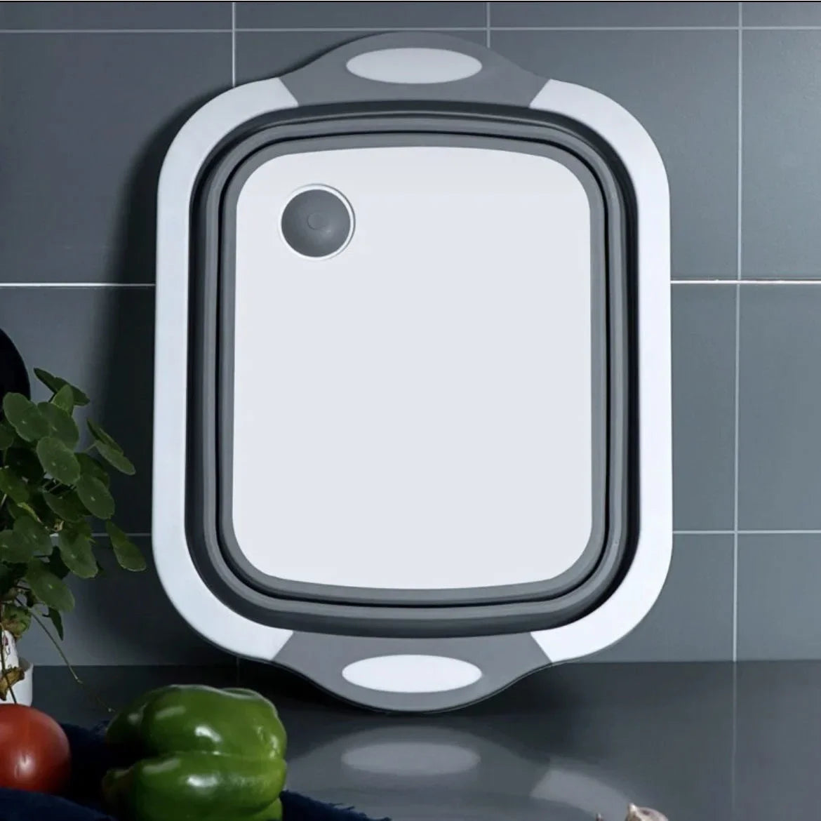 Cross-border Folding Vegetable Board Dual-purpose Cutting Board Household Wash Basin Non-slip Multifunctional Sticky Board Plast