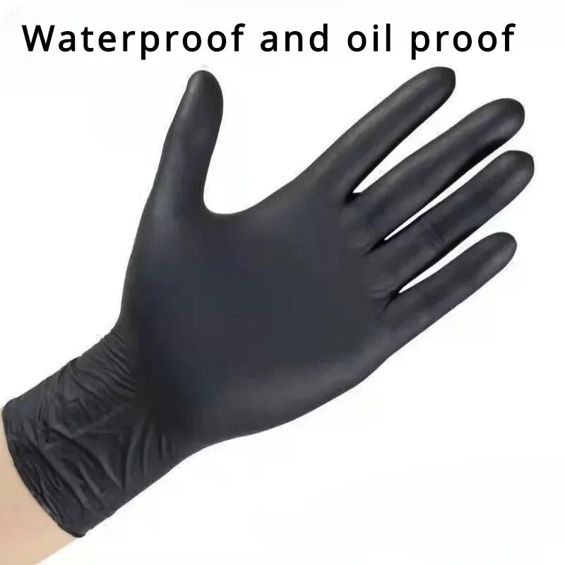 100pcs Disposable Nitrile Rubber Gloves Latex-free Laboratory Work Thickened Pet Care Paint Kitchen High Elasticity