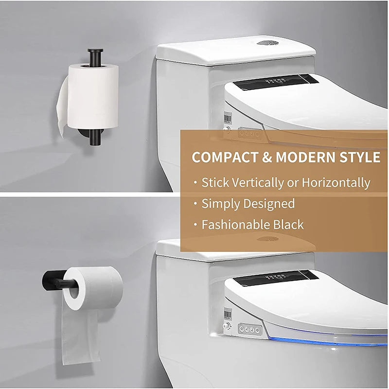 No Punching Wall Mounted Toilet Paper Holder Adhesive Toilet Roll Paper Holder Stainless Steel Bathroom Toilet Paper Roll Holder