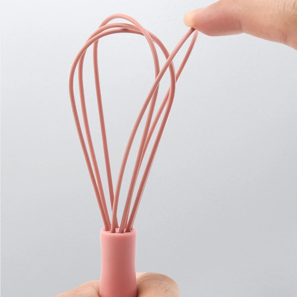 Mini Handheld Silicone Egg Whisk,Practical Food Mixer with Non-Slip Handle for Cream,Portable Manual Eggs Beaters Cooking Tools