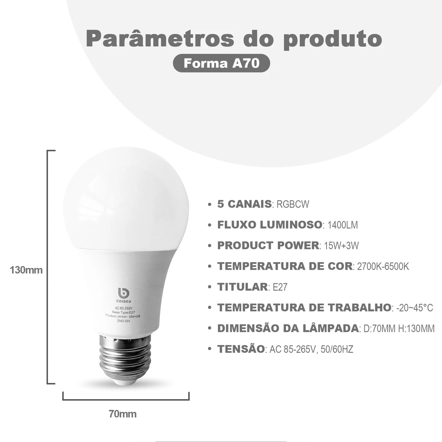 Smart lamp Alexa original Portuguese smart home Tuya smart home automation control Bluetooth control