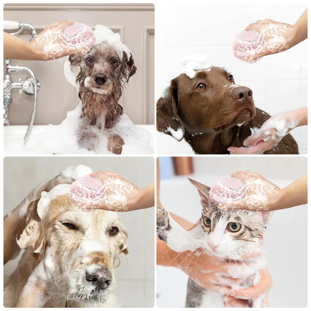 Bathroom Puppy Dog Cat Bath Washing Massage Gloves Brush Soft Silicone Pet Accessories for Dogs Cats Tools Mascotas Products