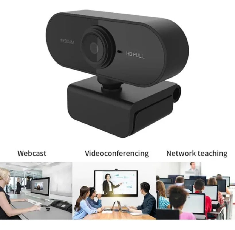 Webcam 1080p Full Hd Camera Computer Microphone W18 Video Call Meeting Home Office Streamer Youtuber PC Notebook Brazil