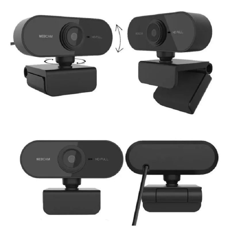 Webcam 1080p Full Hd Camera Computer Microphone W18 Video Call Meeting Home Office Streamer Youtuber PC Notebook Brazil