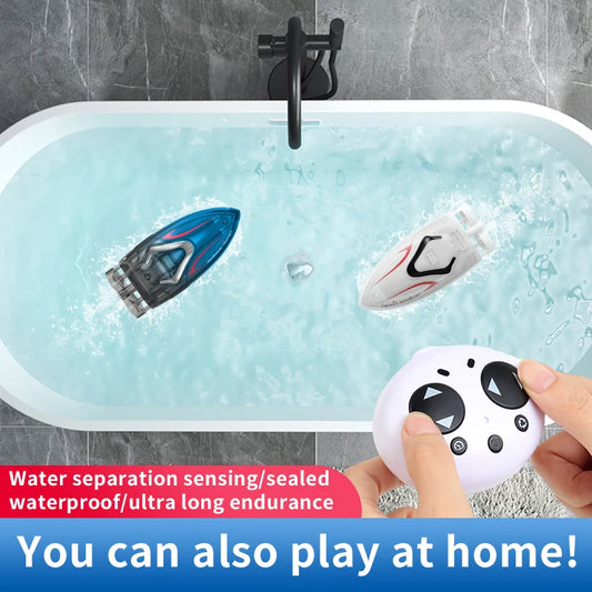 2.4G Electric Racing Boat Waterproof Model Ship Mini LED Light High Speed Remote Control Child Outdoor Toys for Boys Kids Gifts