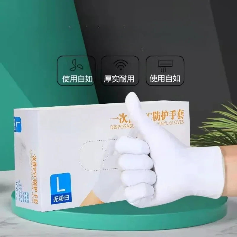 100pcs Disposable Nitrile Rubber Gloves Latex-free  Laboratory Work Thickened Pet Care Paint Kitchen High Elasticity