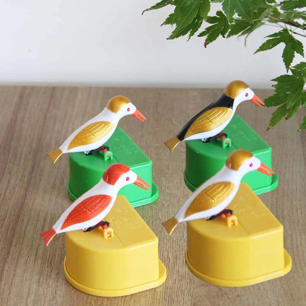 1/2pcs Press Type Automatic Toothpick Dispenser Creative Toothpick Storage Box Cartoon Small Bird Toothpick Container Organizer