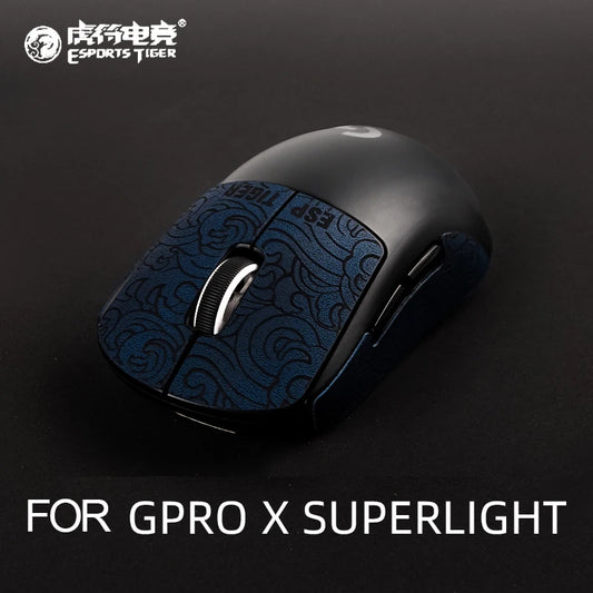 Esports Tiger Mouse Non Slip Skin Side Stickers Grip Tape Handmade Suck Sweat Grips Skates For Logitech G Pro X Superlight GPW