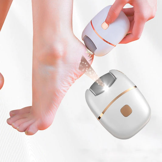 1 PC Electric Foot Grinder, Rechargeable Thick Leather Polishing Foot Grinder, and 2 Different Thickness Grinding Heads