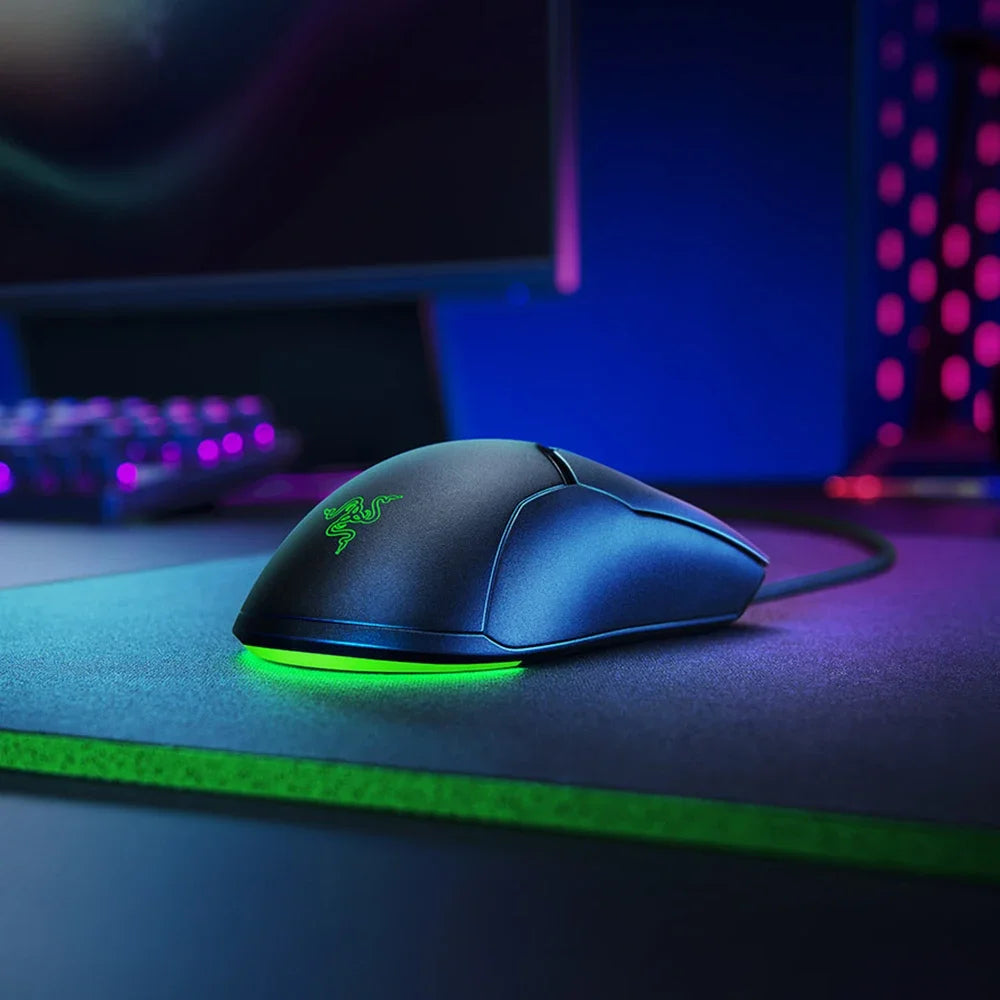 100% Razer Thundersnake Viper Mini Edition Optical Sensor Light USB Computer Mouse Esports Game Mouse Wired Office Notebook RGB