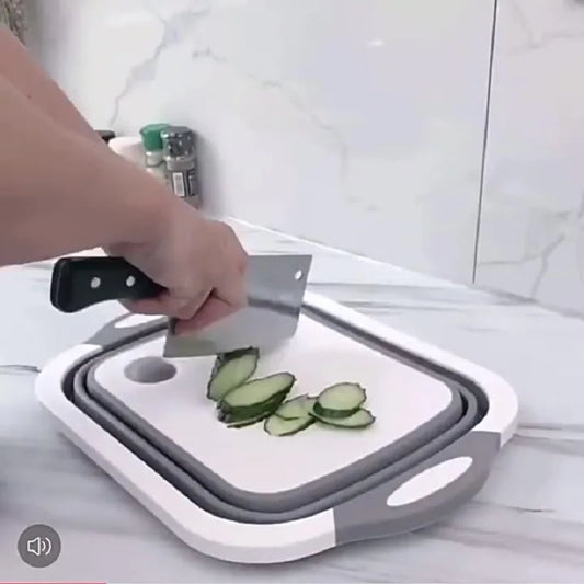 Cross-border Folding Vegetable Board Dual-purpose Cutting Board Household Wash Basin Non-slip Multifunctional Sticky Board Plast