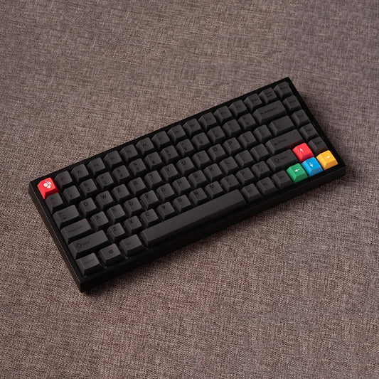 Minimalist Black keycaps PBT   cherry profile  61/71/64/68/84/96/980/87/104 keycap set